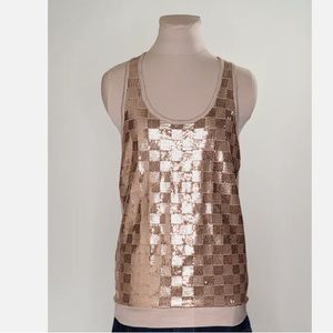 Iris Gold Sequins tank top